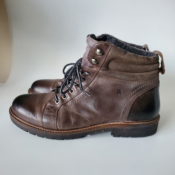 Roan Dino Mens Brown Leather Distressed Lace up Size 11 Boots - Picture 10 of 12